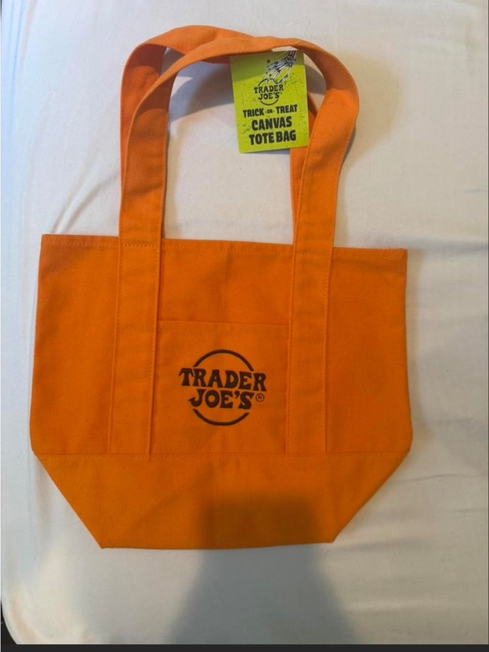 Trader Joe's Orange Canvas Tote Bag